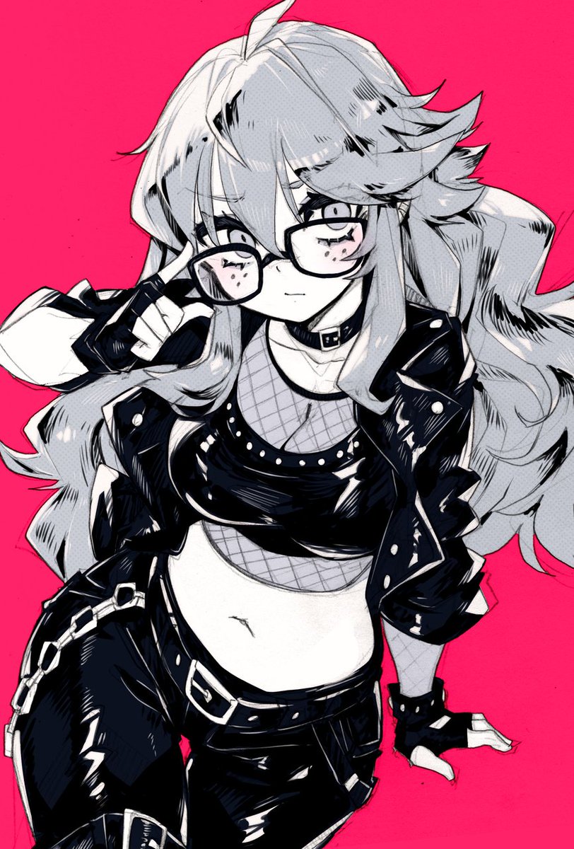 「Kaz (OC), casual leather outfit , sketch」|Paroro 🇨🇱🐙のイラスト