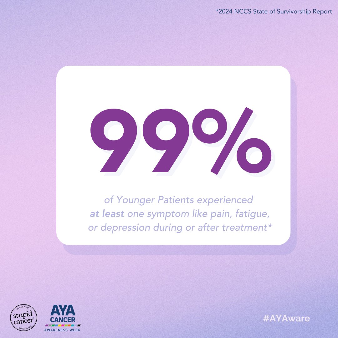 nypedscbc's tweet photo. AYA cancer survivors face a higher risk of long-term physical and mental health effects—including fertility challenges, anxiety, depression, and financial hardship. Surviving cancer is just one part of the journey. #ayacancer #ayacancerawareness https://t.co/CERUq08Xea