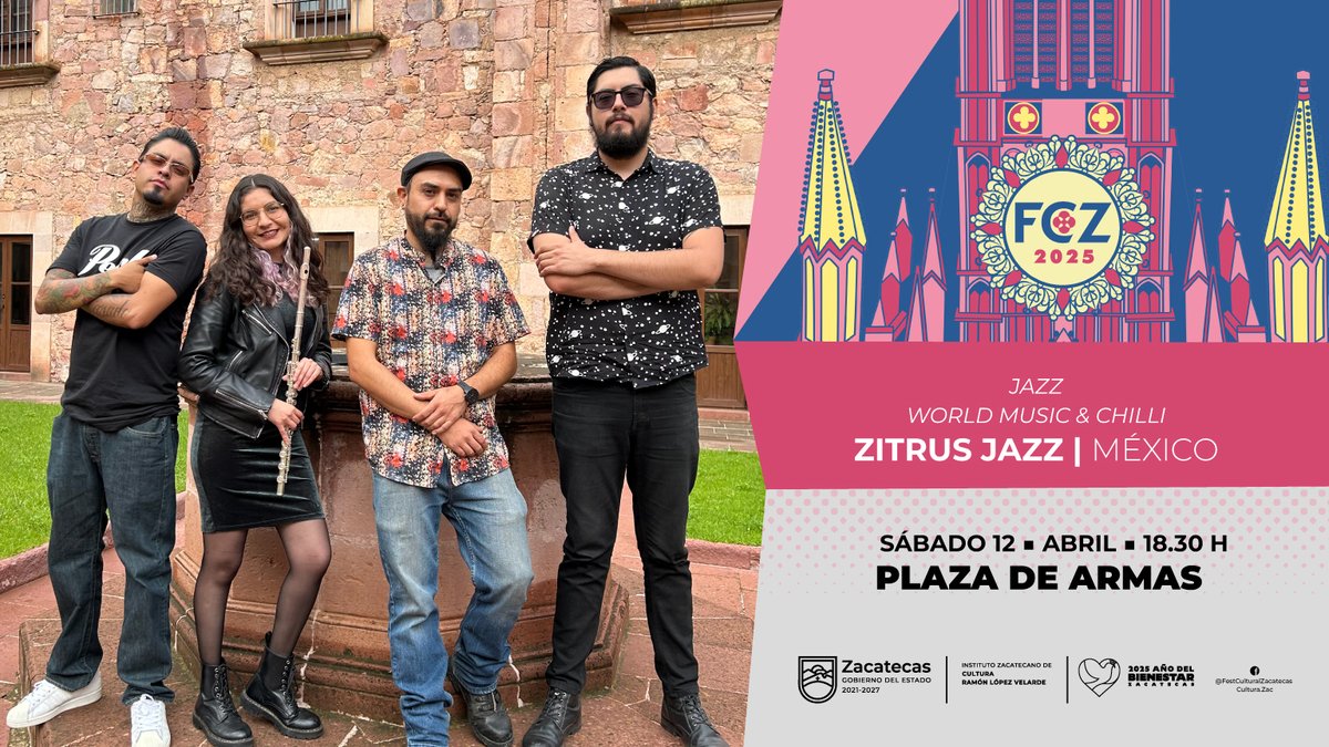 gobiernozac's tweet photo. 🎼🎙 I México y España se hacen presentes en el máximo escenario de la cultura en Zacatecas.

Disfruta de una noche llena de música y magia en nuestro Festival Cultural Zacatecas 2025.

📅 Fecha: 12 de abril
📍 Lugar: Plaza de Armas

#ZacatecasEsCultura
#PazEsBienestar🕊
#fcz2025 https://t.co/3hZBbcrGxK