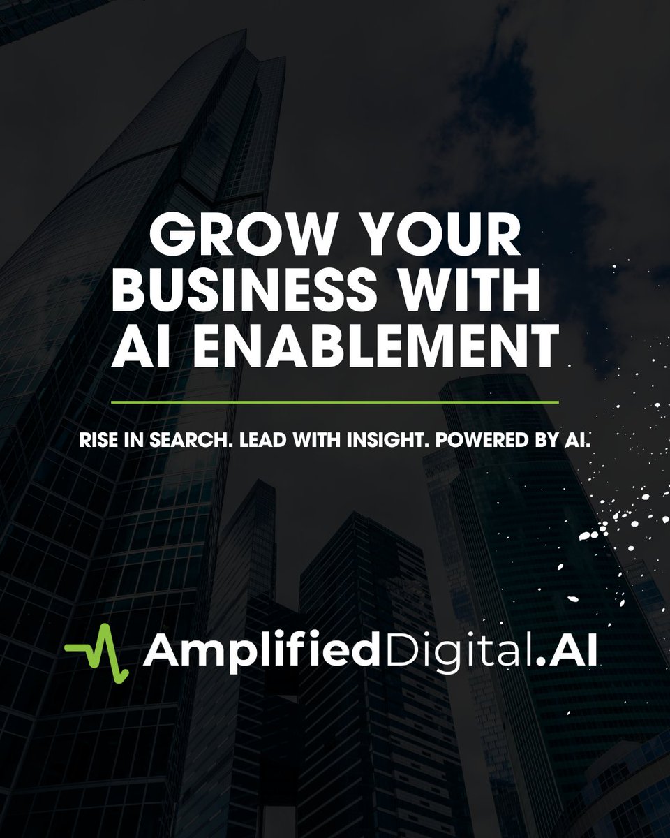 amplified_ai's tweet photo. 🚀 Grow Your Business with AI Enablement

Rise in search. Lead with insight. Powered by AI.

✅ Smarter content
✅ Stronger visibility
✅ Real results

👉 Try out our new tool today: https://t.co/A8qQ2dbNth 

#AIEnablement #BusinessGrowth #AIforSMBs #DigitalSuccess https://t.co/tzZaSip8A7