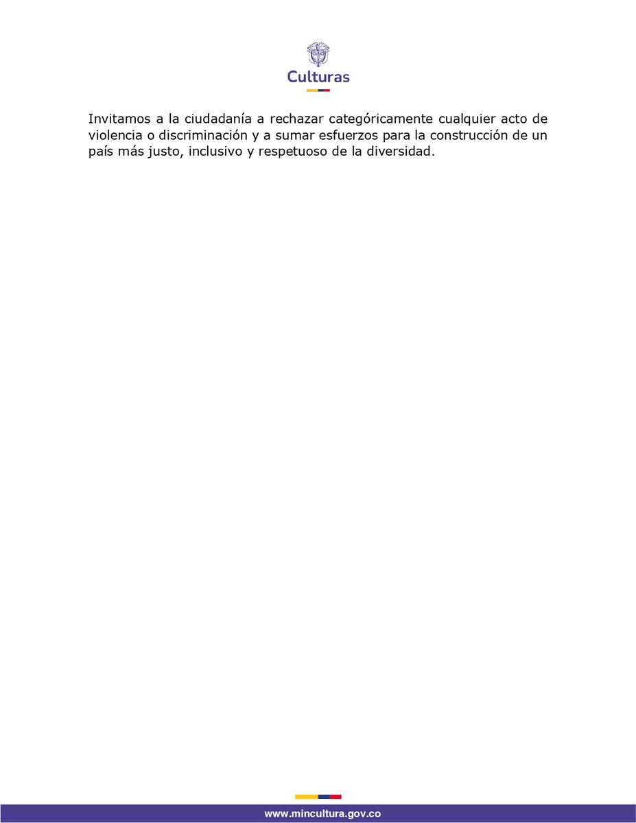 mincultura's tweet photo. A Sara Millerey González no solo le arrebataron la vida. Con su partida también murieron posibilidades, sueños y la dignidad misma. Este transfeminicidio perpetrado en Bello (Antioquia) representa una tragedia individual, pero no es un caso aislado. Es un reflejo de la violencia estructural que sufren las personas trans y las identidades diversas en Colombia.

En el Ministerio de las Culturas rechazamos cualquier tipo de violencia basada en género y discriminación que atente contra la integridad y los derechos de las personas trans, y expresamos un profundo pésame a las personas cercanas a Sara. Les rodeamos y exigimos que las autoridades pertinentes actúen con celeridad y rigor para investigar, esclarecer y sancionar este crimen de odio.

#JusticiaParaSaraMillerey