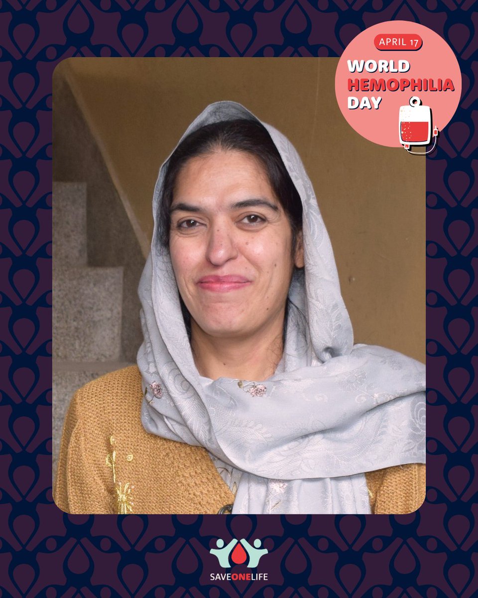 SaveOneLifeInc's tweet photo. The theme for World Hemophilia Day 2025 is "Access for All: Women and Girls Bleed Too" 🩷 We'd like to share the story of Fozia, a sponsorship and micro-enterprise grant beneficiary from Pakistan.

#saveonelife #hemophilia #bleedingdisorders #worldhemophiliaday2025 #whd2025 https://t.co/IhNObGJVlO
