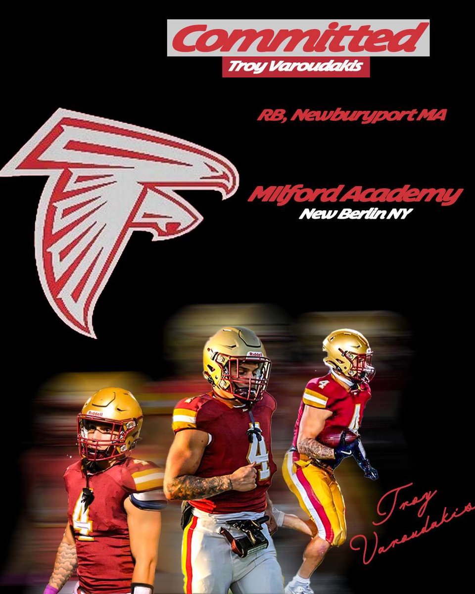 I would like to announce that I will be flipping my commitment to <a href="/MilfordPrep/">Milford Academy PG Football</a> entering the class of 2026 as a PG in Berlin NY. I am excited for this opportunity, and would like to thank everyone at Newburyport for the past year and football season. Great things to come!