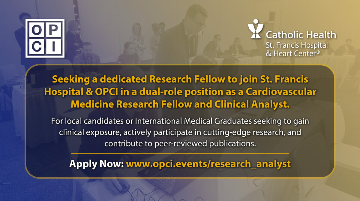 OPCI (@opcilive) on Twitter photo <a href="/StFrancis_LI/">St. Francis Hospital & Heart Center</a> and OPCI are seeking a dedicated Research Fellow to join their team in a dual-role position as a Cardiovascular Medicine Research Fellow and Clinical Analyst for a minimum commitment of two years. Apply now 👉opci.events/research_analys
Ideal opportunity for local <a href="/StFrancis_LI/">St. Francis Hospital & Heart Center</a> and OPCI are seeking a dedicated Research Fellow to join their team in a dual-role position as a Cardiovascular Medicine Research Fellow and Clinical Analyst for a minimum commitment of two years. Apply now 👉opci.events/research_analys
Ideal opportunity for local
