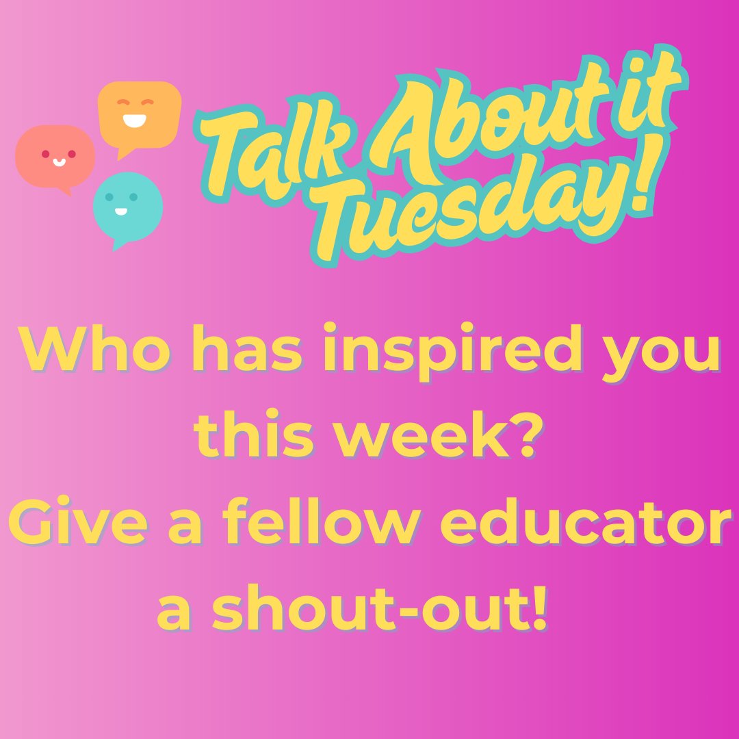 Who’s an educator that inspired you this week? Drop their name below and give them a shoutout — let’s celebrate each other! 👏🍎 #EdTechLove #TalkAboutItTuesday #KAST