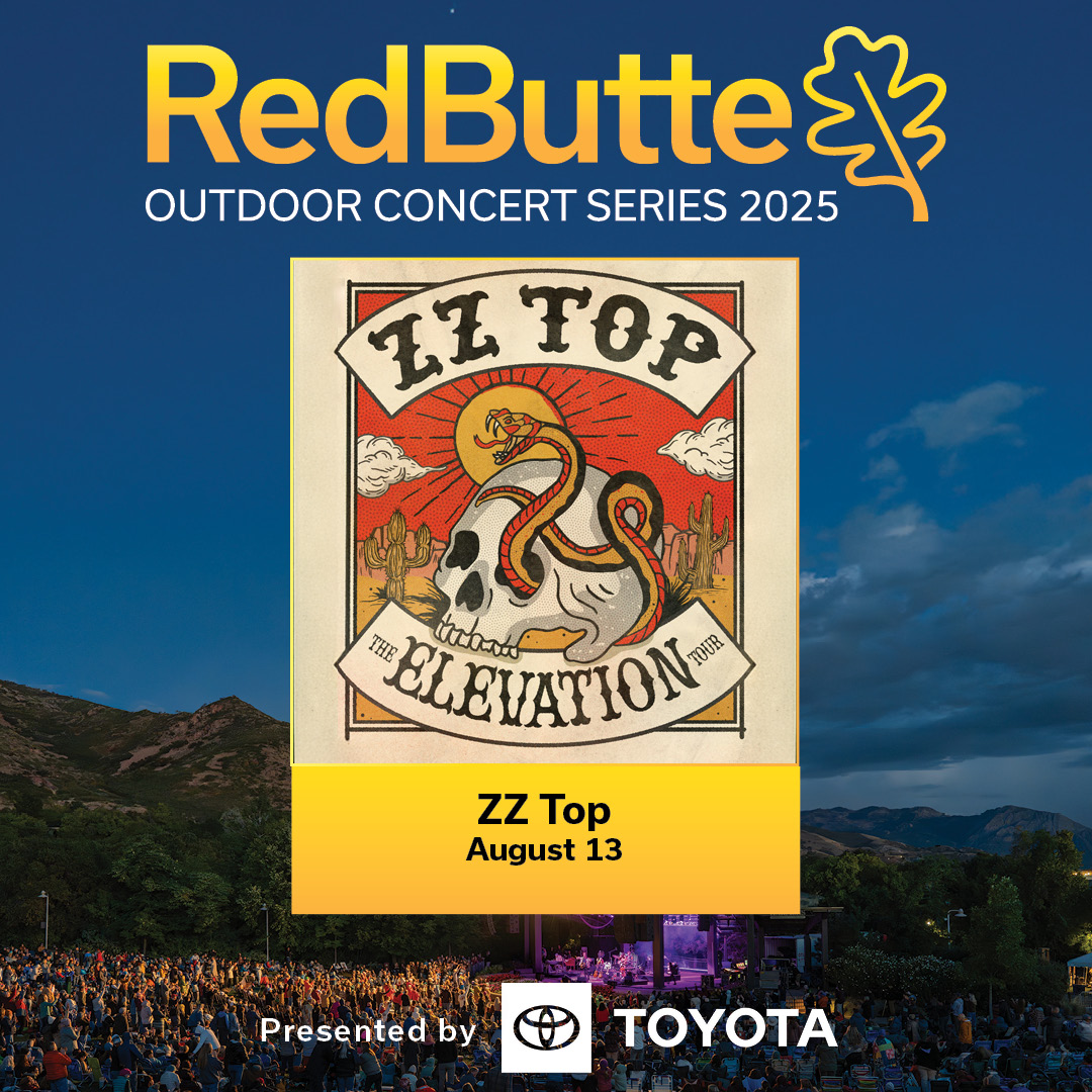 Get ready, Salt Lake City! ZZ Top is rolling into town on August 13 as part of the Red Butte Garden Concert Series. Visit zztop.com/tour for more information.