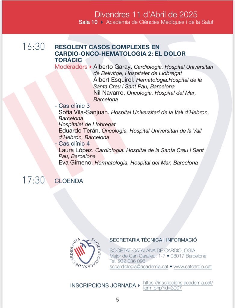 EduardoTB94's tweet photo. 🗓️ 11/04/2025
IV Jornada del Grupo de Trabajo de Cardio-Onco-Hematología 🤝🧑🧑🧒🧒
#SEC #SCBO
Crucial la valoración multidisciplinar 🙇🏼
Inscripciones👇
https://t.co/RfvIoEv4wm https://t.co/RhnWDgrAVo