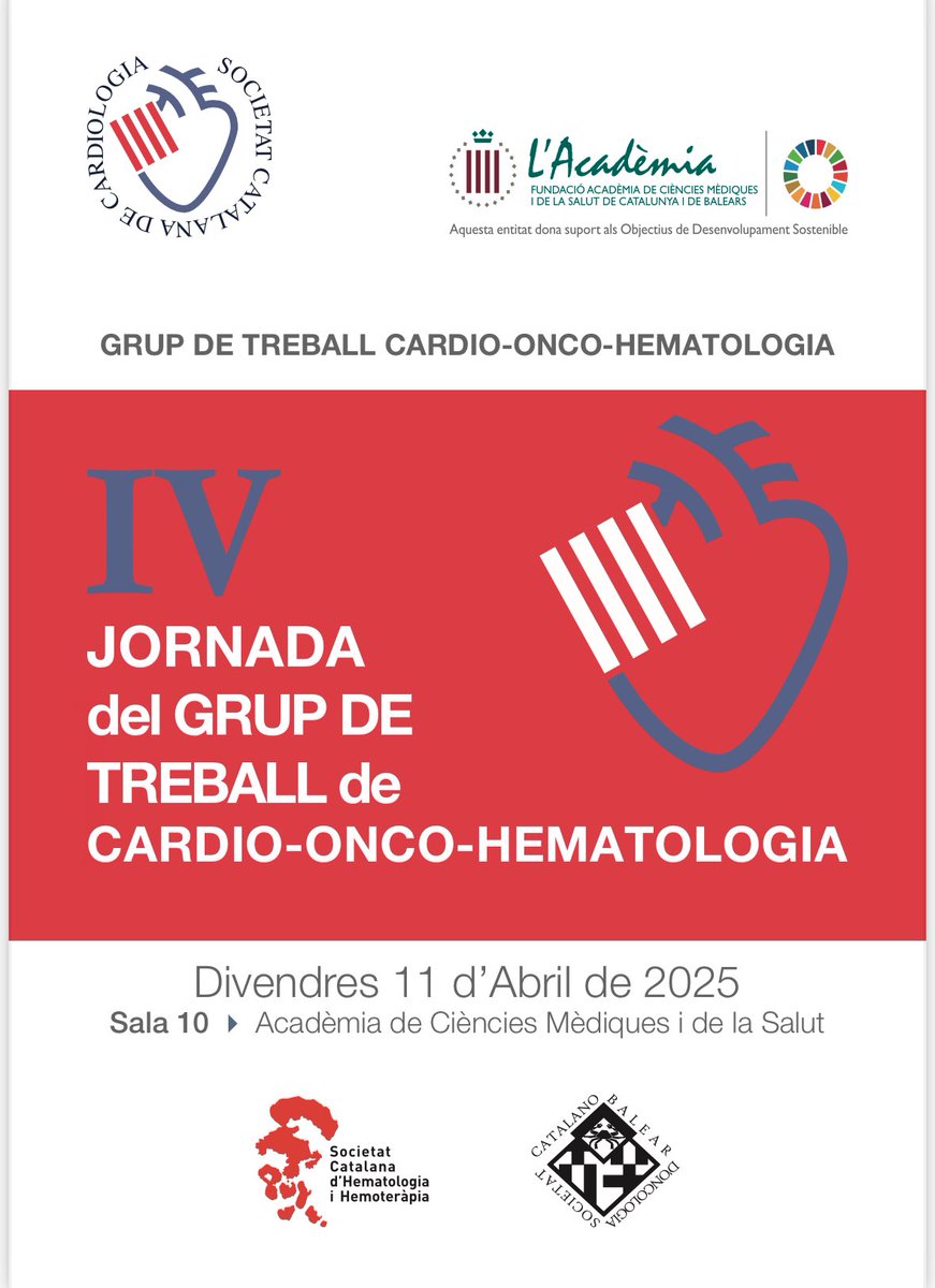 EduardoTB94's tweet photo. 🗓️ 11/04/2025
IV Jornada del Grupo de Trabajo de Cardio-Onco-Hematología 🤝🧑🧑🧒🧒
#SEC #SCBO
Crucial la valoración multidisciplinar 🙇🏼
Inscripciones👇
https://t.co/RfvIoEv4wm https://t.co/RhnWDgrAVo