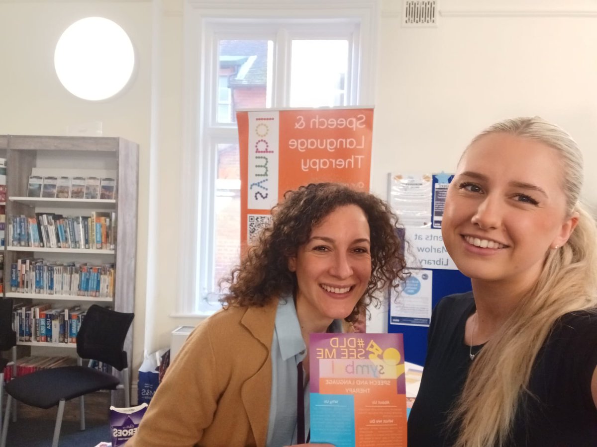 symbolconnect's tweet photo. Thank you so much to @marlowlib (Marlow Library) for hosting our Symbol #devlangdis drop in event today. @amandafiner and @libertyhale spoke to children, teens, parents and grandparents about language disorder and the impact, and raised awareness of speech and language therapy. https://t.co/wgy0VC4z67