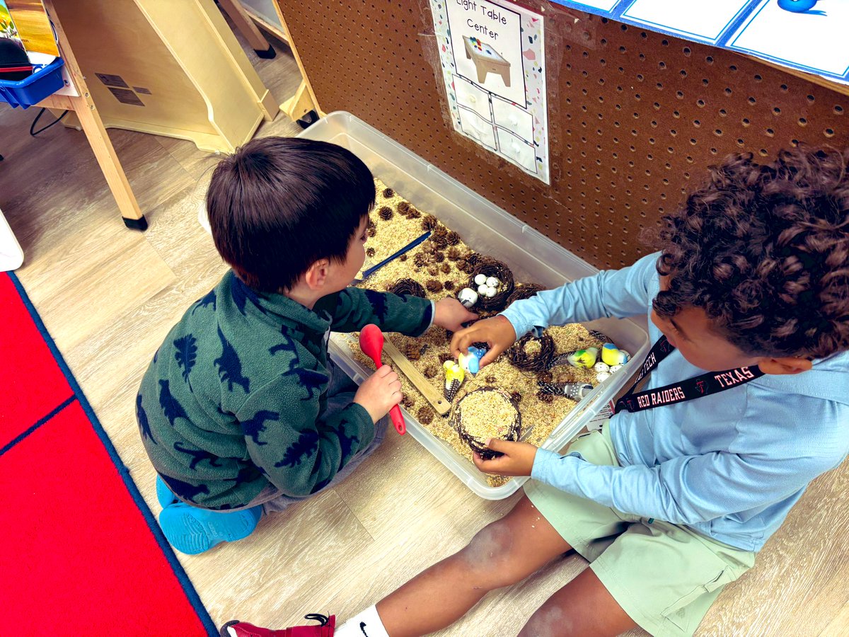MrsAlexSmitty's tweet photo. There were just too many sweet moments not to share! Our bird-themed centers have truly taken flight—so much learning, exploring, and joy in every little chirp and giggle! #risdbetheone #risdprek @canyoncreekrisd https://t.co/0agCZ9J0wp