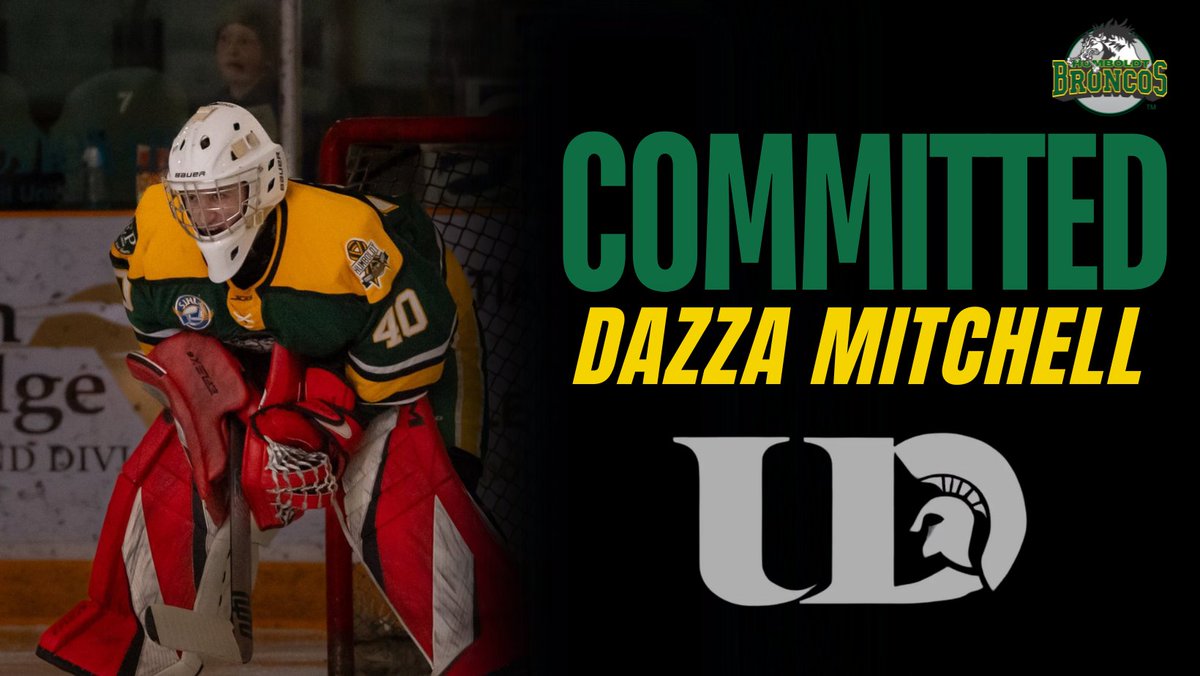 HumboldtBroncos's tweet photo. π¨#TeamTransaction sponsored by @CityofHumboldt_
Following a four-year SJHL career, Goaltender Dazza Mitchell has found his post secondary home.
The Humboldt Broncos and the City of Humboldt are proud to announce that Dazza Mitchell has committed to the University of Dubuque and will continue his hockey and academic career at the NCAA DIV III Level as a member of the Spartans for the 2025-26 season.
The Humboldt Broncos and the City of Humboldt would like to congratulate Dazza and his family on his commitment.
Read all about it here ππ
https://t.co/eJOISoPXsA