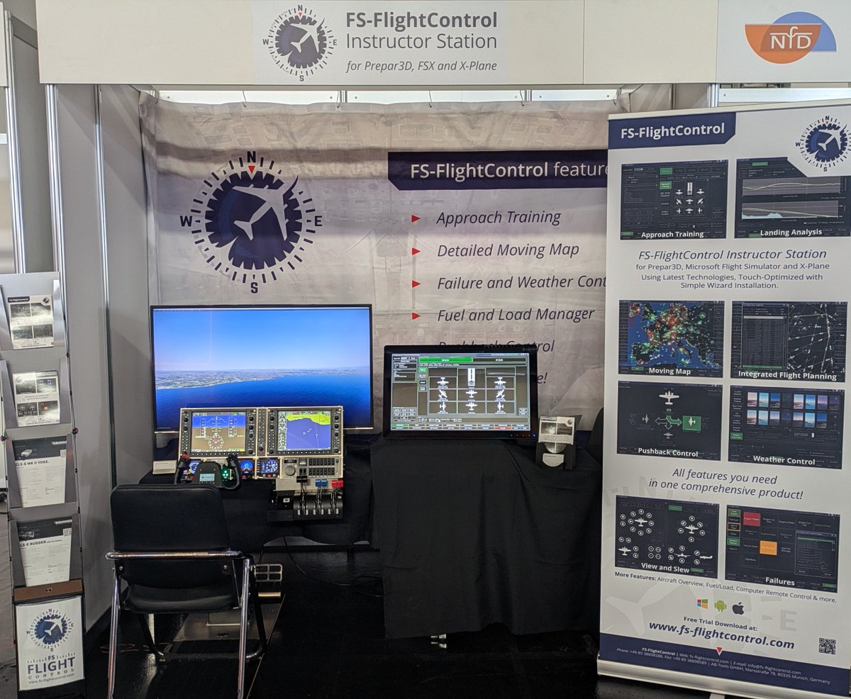 FSFlightControl's tweet photo. Visit us at the AERO (https://t.co/Y19OX198S3) booth A6-525 in Friedrichshafen! #Aero2025 #friedrichshafen #flightsimulation https://t.co/1jSR9t2MYf