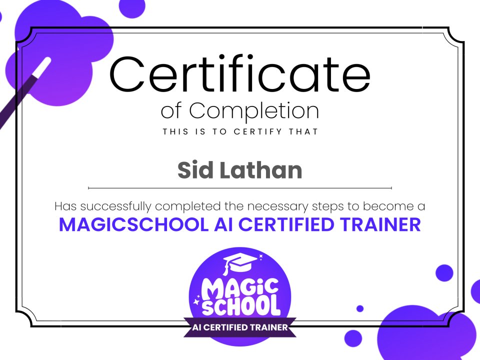 Sid Lathan, MAT, Ed.D tweet media