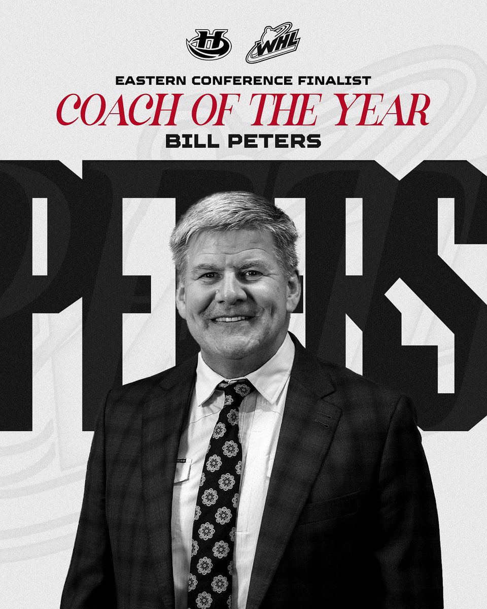 Bill Peters Named Eastern Conference Finalist for WHL Coach of the Year! 🔥 

Congrats, Bill 👏