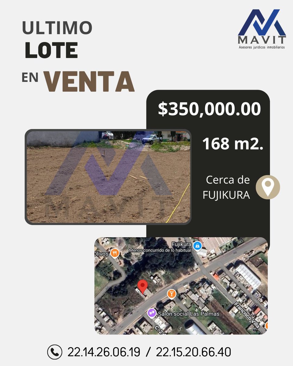 MAVITMAVIT1's tweet photo. 🐰En este inicio de mes. 🥚

Que tu propósito sea crecer tú patrimonio. 

Tener un pedazo de 🌱 tierra propio, un lugar nuevo y ver hecho realidad tú sueño. 

📞 Contáctanos. 
#FUJIKURA #Tlaxcala #lotesenventa https://t.co/o3kHJTpBJi