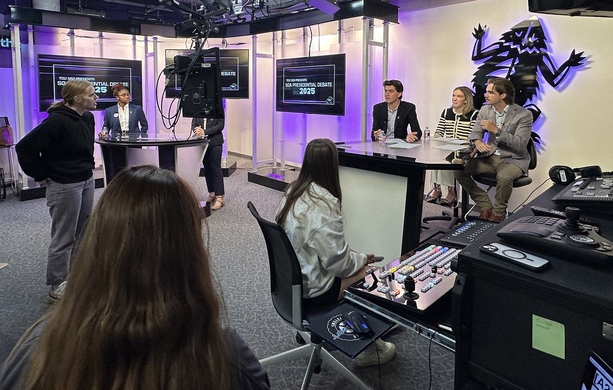 BobSchiefferCollege (@tcuschieffer) on Twitter photo Student media at work.
<a href="/TCUjournalism/">TCU Journalism</a> majors Abbi Elson, Gavin Hughes & Ryan Thorpe moderated this year’s SGA debate on News Now.
Produced by Ella Mercer, Sarah Smith & Ella Schamberger from Patty Zamarripa’s Advanced News Production class. Student media at work.
<a href="/TCUjournalism/">TCU Journalism</a> majors Abbi Elson, Gavin Hughes & Ryan Thorpe moderated this year’s SGA debate on News Now.
Produced by Ella Mercer, Sarah Smith & Ella Schamberger from Patty Zamarripa’s Advanced News Production class.