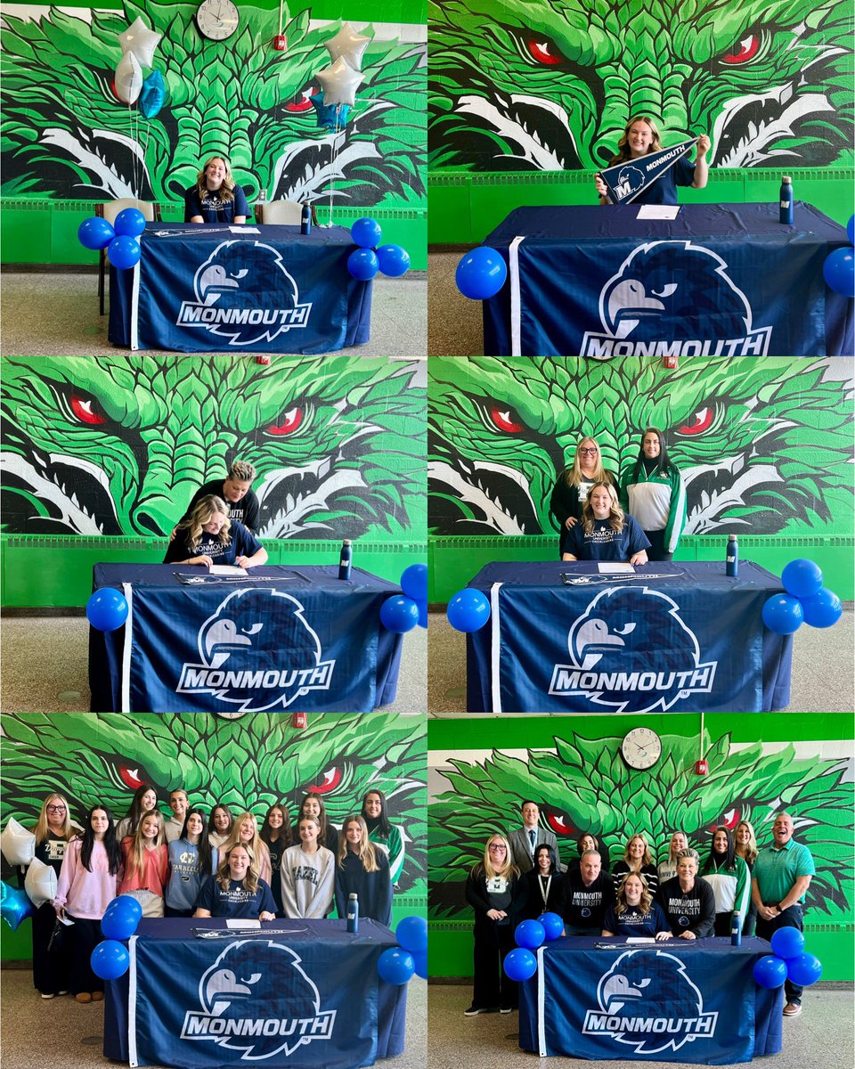 CheerBths's tweet photo. Signing Day for Sarah! She is leaving the Dragons Den and moving on to the Hawks Nest. We can’t wait to watch you shine with Monmouth Cheer! We are so proud of you. Congratulations 🤩
Once a Dragon, ALWAYS a Dragon! 🐲📣@BTHS_SPORTS https://t.co/4qzfEUOarp