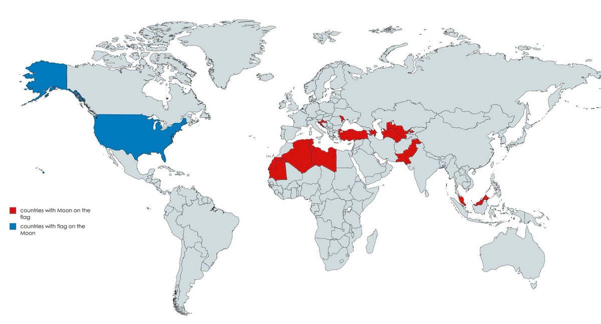 Putting the Moon on a flag vs. putting a flag on the Moon