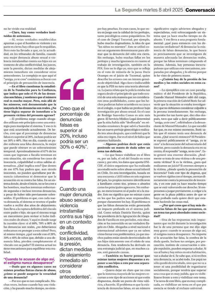-Un temazo el que toca Rebolledo: "Falsas denuncias".

-Libro sobre acusaciones no verídicas de abuso sexual contra padres.

-Javier (<a href="/javiereboesc/">javier rebolledo</a>) es el mismo escritor de los libros: "El despertar de los Cuervos, Los Hijos del frío, Camaleón, etc.

-Un tremendo escritor.
👏