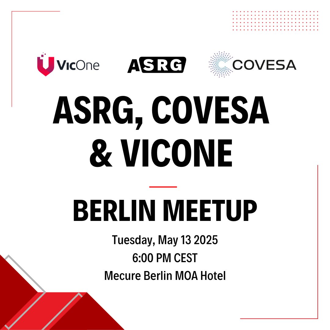 AutoSecResGroup's tweet photo. Join us on May 13, 2025 for an evening of automotive cybersecurity, innovation &amp; collaboration in Berlin!

Hosted by ASRG, COVESA &amp; VicOne—network, learn, and shape the future of mobility!

18:00 CEST
Mercure Berlin MOA Hotel

Register Now! https://t.co/e4y28fZ7qA

#ASRGMeetup https://t.co/BHNk1iisLB