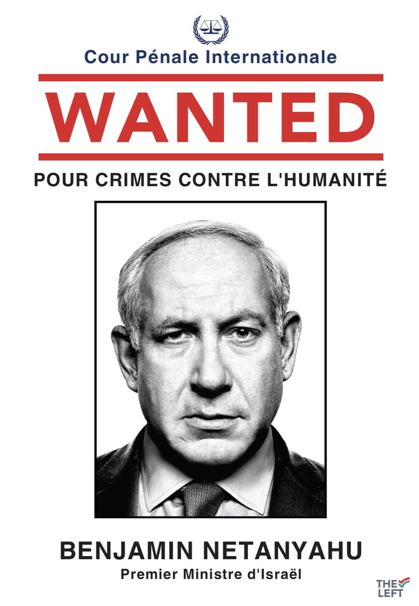 Crimes de guerre. Crimes contre l’humanité. 

Génocide. 

La place du boucher Netanyahu est sous les verrous.