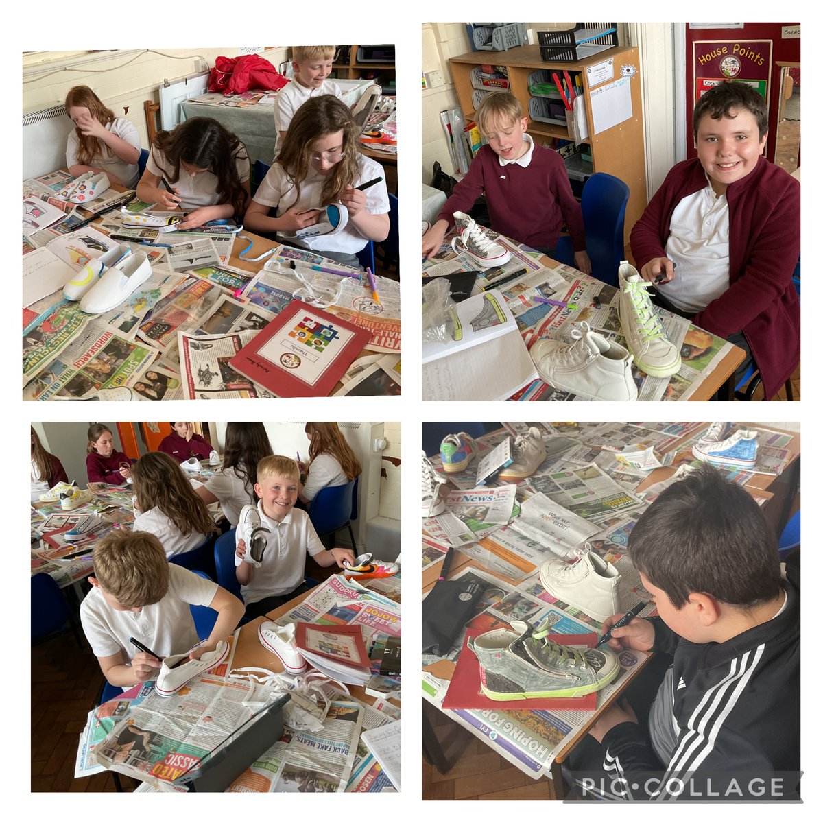 Blaengwrach Primary (@blaengwrachpri1) on Twitter photo Glas y Gors loved designing & up cycling their shoes as part of their enterprise project!👟 We are enterprising creative contributors. Article 29 <a href="/NPTCouncil/">Neath Port Talbot Council</a> <a href="/SeneddChildren/">Children, Young People and Education Committee</a> Glas y Gors loved designing & up cycling their shoes as part of their enterprise project!👟 We are enterprising creative contributors. Article 29 <a href="/NPTCouncil/">Neath Port Talbot Council</a> <a href="/SeneddChildren/">Children, Young People and Education Committee</a>