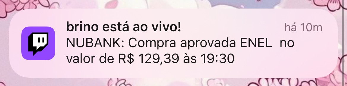 dudaslf's tweet photo. eu sempre morro de susto com essa notificação do brino https://t.co/487vRvq8qh