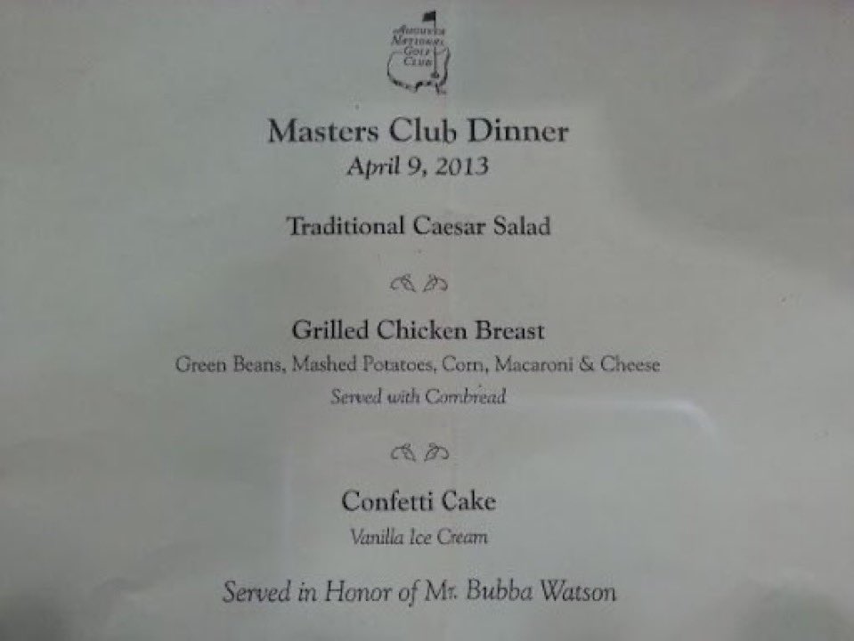 Masters Week. #RecessionMeal
