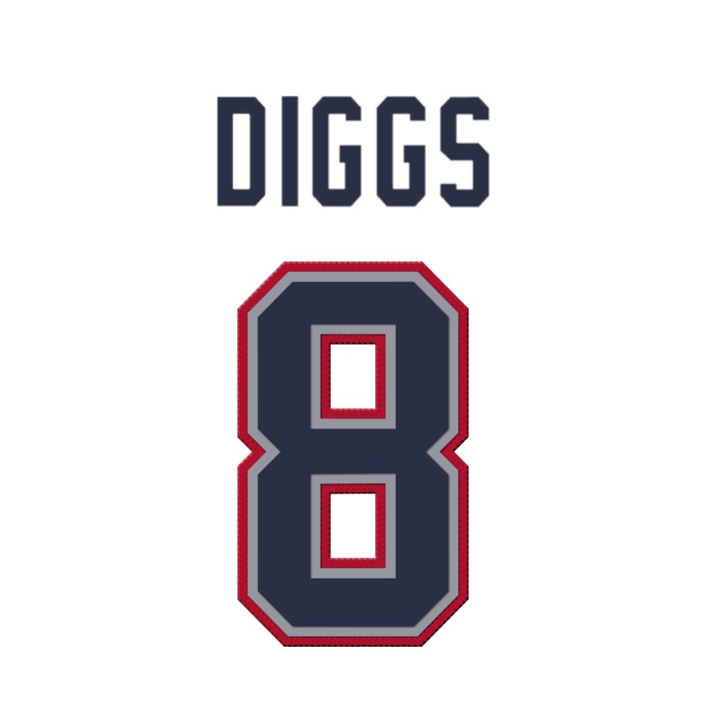 New England Patriots WR Stefon Diggs is wearing number 8. Last assigned to Ja'Whaun Bentley. #NEPats