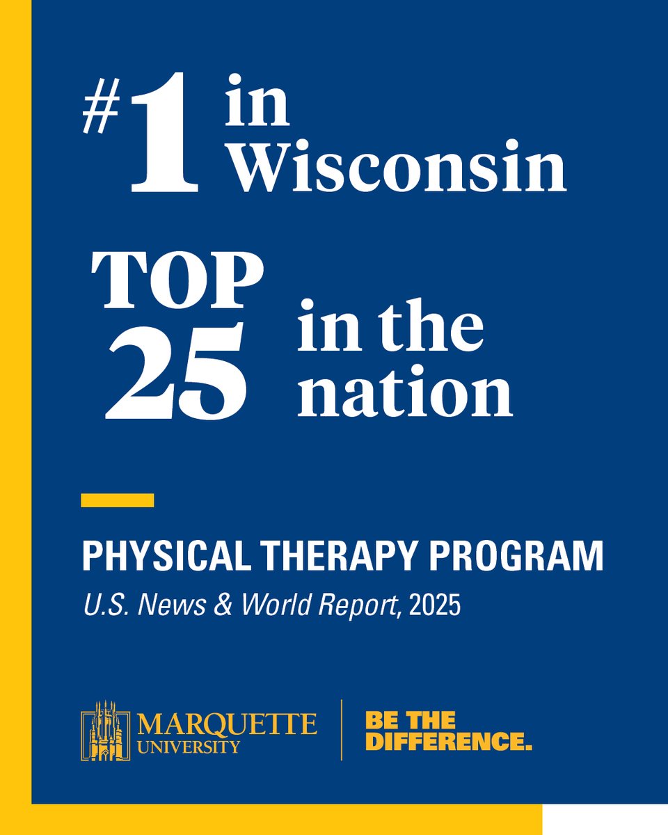 U.S. News and World Report today released its 2025-26 Best Graduate Schools rankings, and many Marquette programs improved over last year’s rankings. 📈

See Marquette’s full list of graduate program rankings for 2025-26 here: marquetteu.com/423PL44