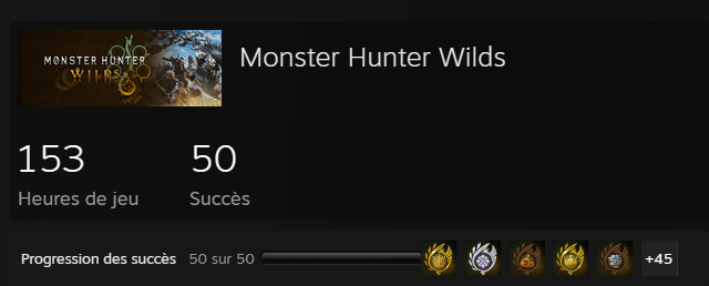 Sakki200's tweet photo. Complétion des Succès de Monster Hunter Wilds 100% terminée avec @Miracryamv 

Big up à l'Anjanath qui aspiré nos derniers points vitaux

La chasse ne s'arrêtera jamais ! https://t.co/FaqYV64YSK
