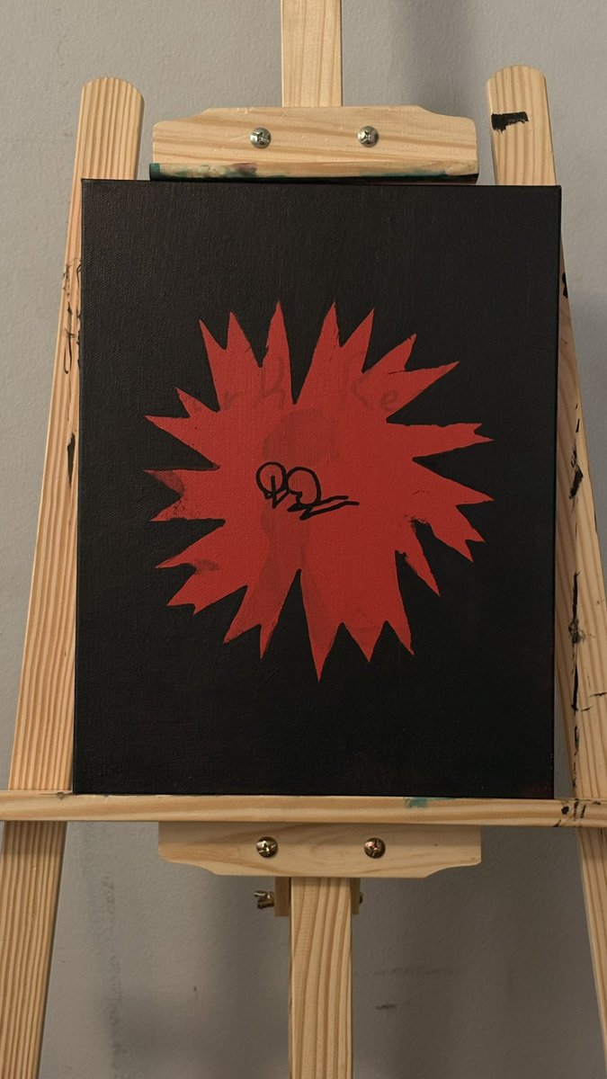 1iminart's tweet photo. I was listening to “Dark Red” by Steve lacy and this is what I imagined it would look like in a painting https://t.co/b1vkMWw2hH