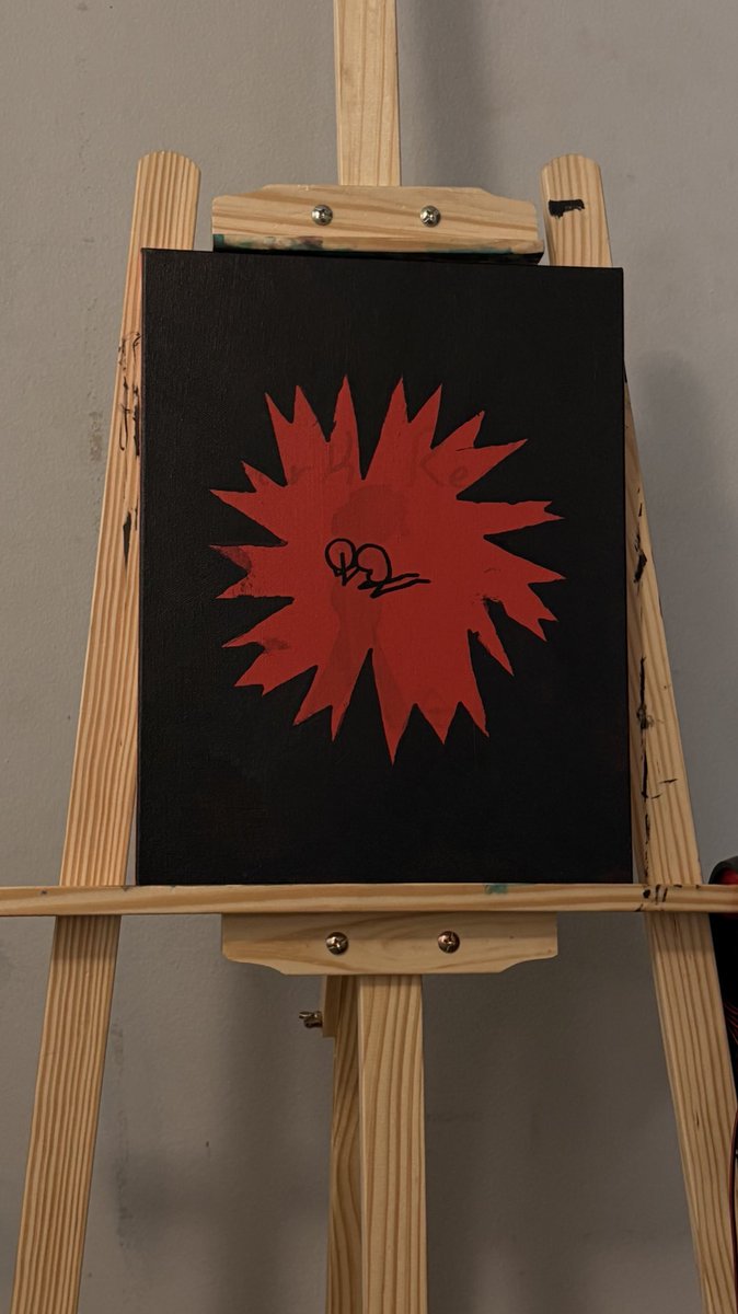 1iminart's tweet photo. I was listening to “Dark Red” by Steve lacy and this is what I imagined it would look like in a painting https://t.co/b1vkMWw2hH