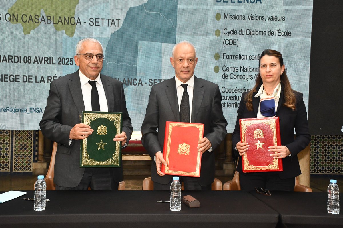 ENSA_MA's tweet photo. Dans le cadre de sa tournée nationale visant à renforcer les liens avec les acteurs institutionnels et académiques des différentes régions, la caravane régionale de l’École Nationale Supérieure de l’Administration a aujourd’hui fait escale dans la région de Casablanca-Settat. https://t.co/Scjkp2kHLy