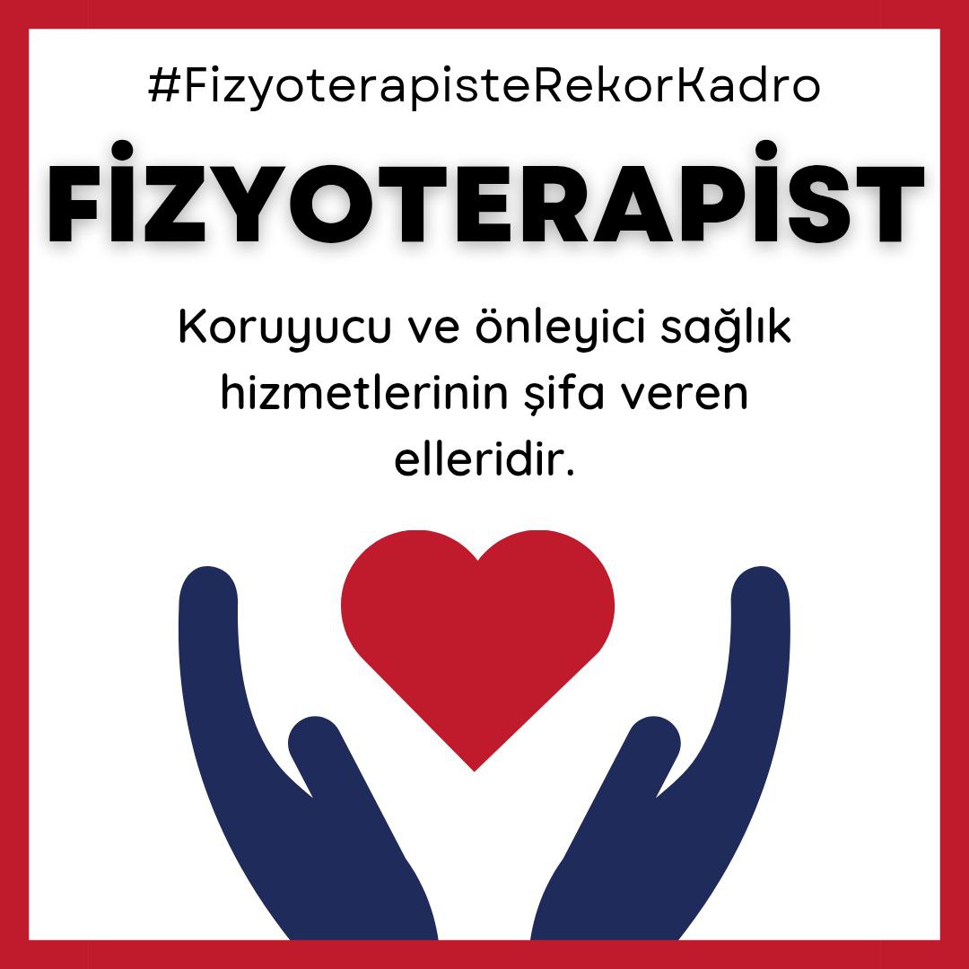 🔶Fizyoterapistler hareket bozuklukları ve postüral problemlere, erken teşhisle müdahale ederler. Erken tedavi, daha ciddi sağlık sorunlarının oluşmasını engeller. Toplum sağlığı açısından bu koruyucu tedaviler, sağlık sorunlarını azaltır.

<a href="/drmemisoglu/">Prof. Dr. Kemal Memişoğlu</a>
<a href="/saglikbakanligi/">T.C. Sağlık Bakanlığı</a>