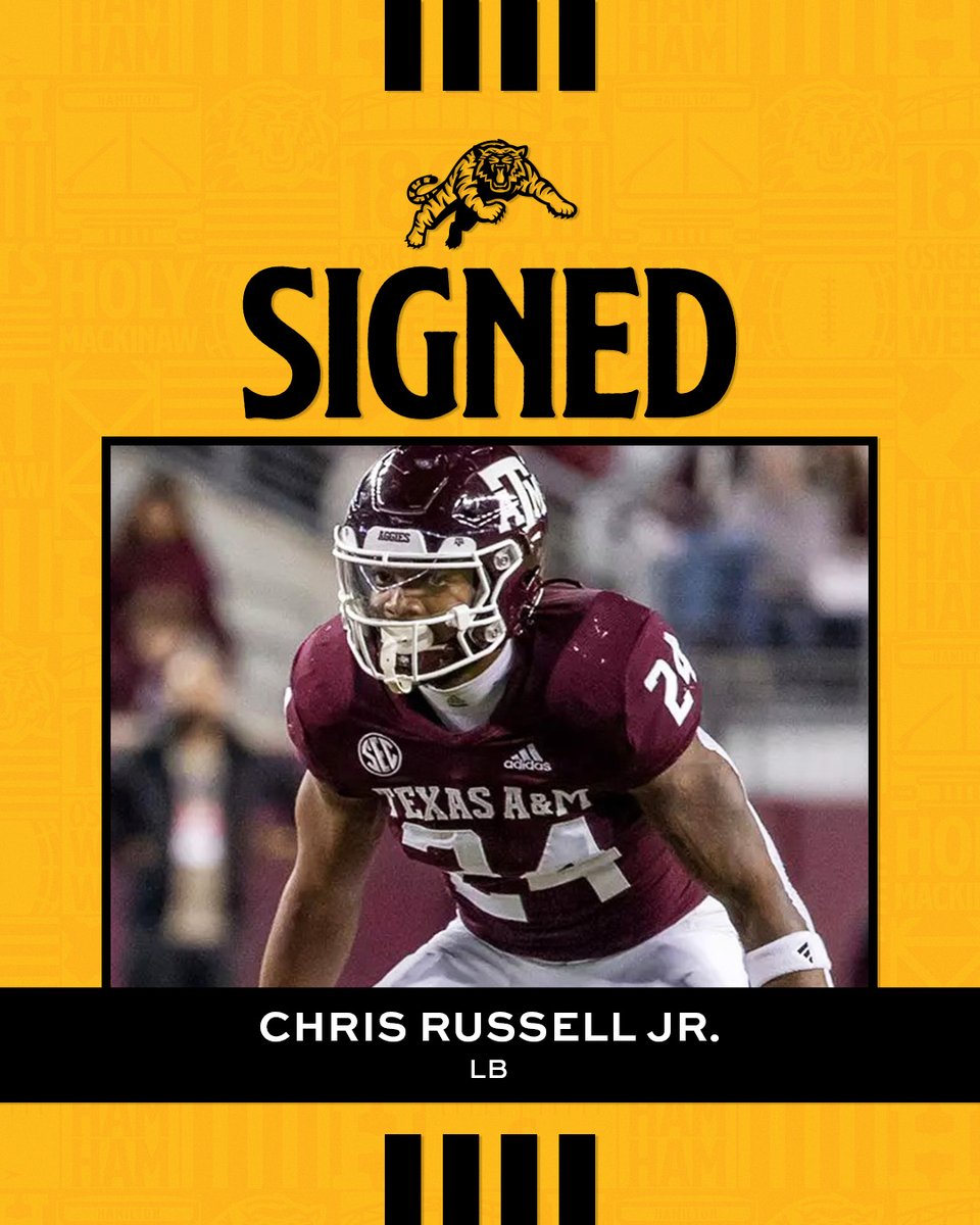 We've signed 🇺🇸 LB Chris Russell Jr! 

🗞️ | bit.ly/3GcebzG

<a href="/AggieFootball/">Texas A&M Football</a>