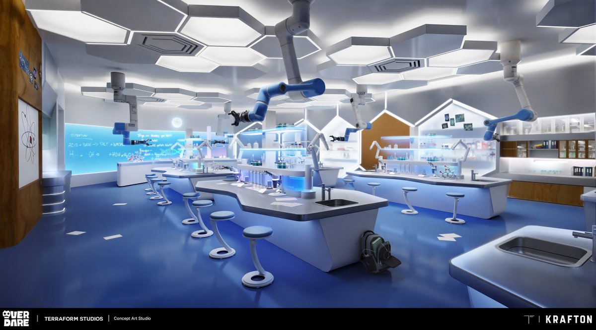 terraformart's tweet photo. School Interiors designed for @Krafton_inc's project #Overdare! Thanks so much to Krafton and to our design team

Concept Artists: Oscar Gregeborn, Yura Gvozdenko, @_AlbenTan, Ivan Martinez &amp; @Jamesonedesign

AD: Lance Ridenoure

CD: Finnian MacManus @fmacmanus

#ConceptArt https://t.co/nsgl7vefJ1