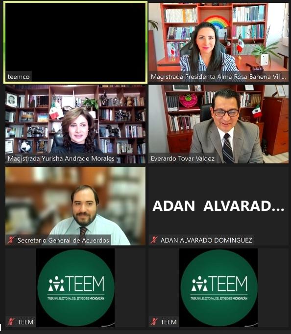AlmaRBahena1's tweet photo. 🚨👩🏻‍⚖️🎬Sesión pública del @teemichmx para resolver ⚖️ diversos juicios de la ciudadanía📑🗂️. Soy @barramichoacana @aterm @ande FIA. 📹 Aquí la liga:👉🏼https://t.co/QkyFXkuzH5 https://t.co/P0LUpEVZdp