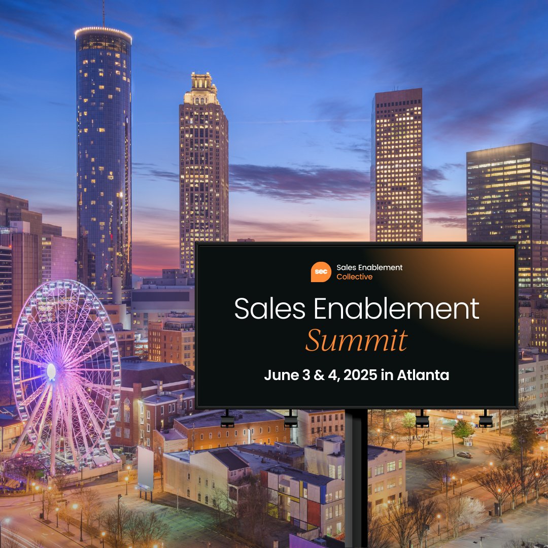 sec_collective's tweet photo. Let’s cut to the chase.
 
You’ve got until this Friday (April 11) to save $300 on your pass to Sales Enablement Summit Atlanta 💸

100+ enablement pros, 30+ speakers and 2 days of cutting-edge insights.

🎫 Sales Enablement Summit pass: https://t.co/s9RfQondEN https://t.co/NloO4xp6mS