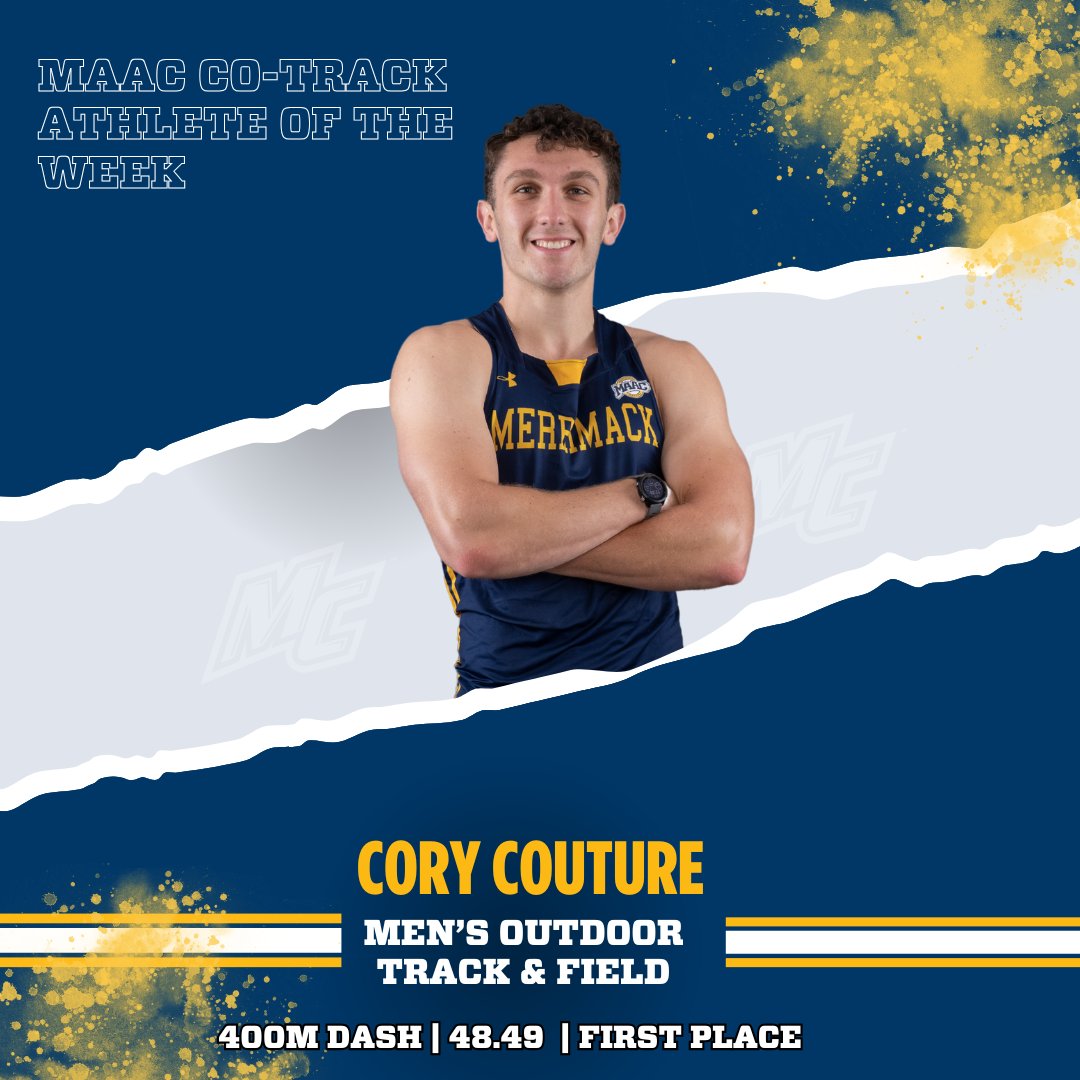 Cory is the story!

Cory Couture is your <a href="/MAACSports/">#MAACSports</a> Track and Field Co-Athlete of the Week!

#GoMack