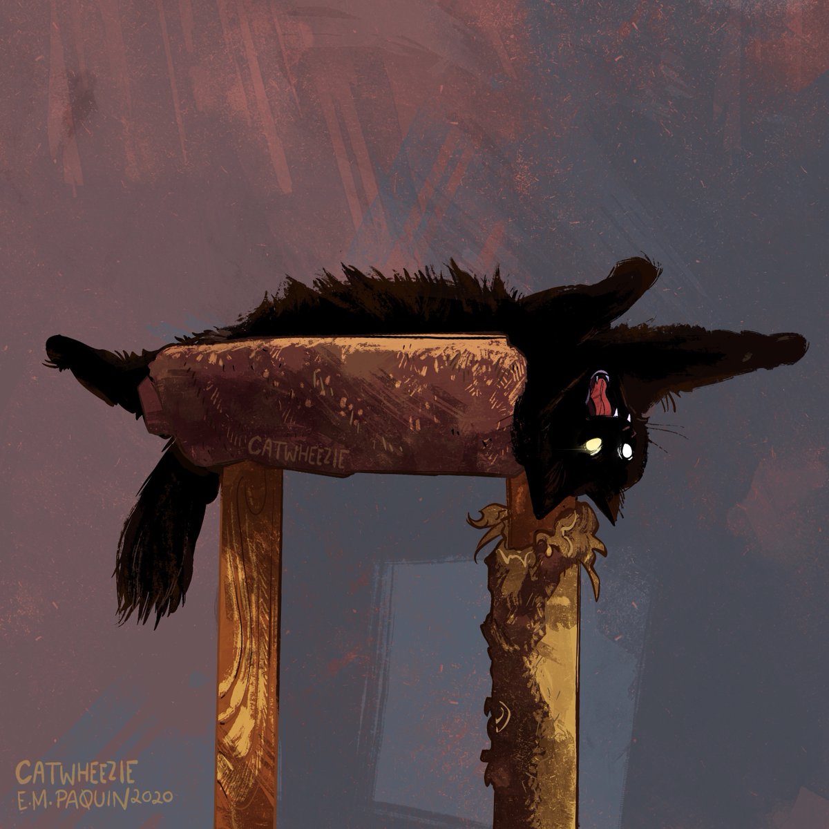 calling in sick to work because my cat went evil mode