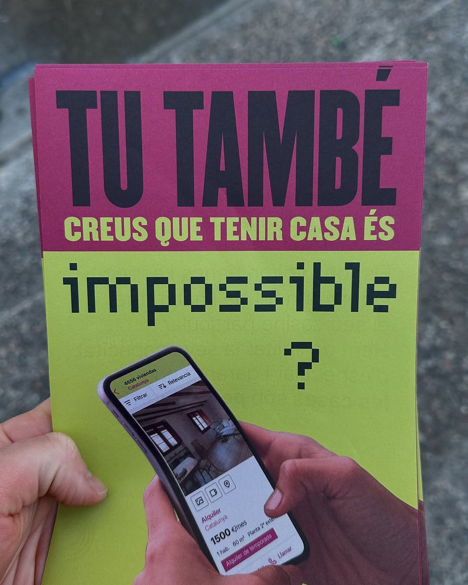 StVicencECPodem's tweet photo. Els @SomComuns tanquem la porta als especuladors 🚪❌

No permetrem que els grans oligarques i fons voltors continuïn fent d’un dret com l’habitatge el seu casino particular 🤬

Des dels Comuns ens tindreu davant ✊ https://t.co/CebZyqpdZL
