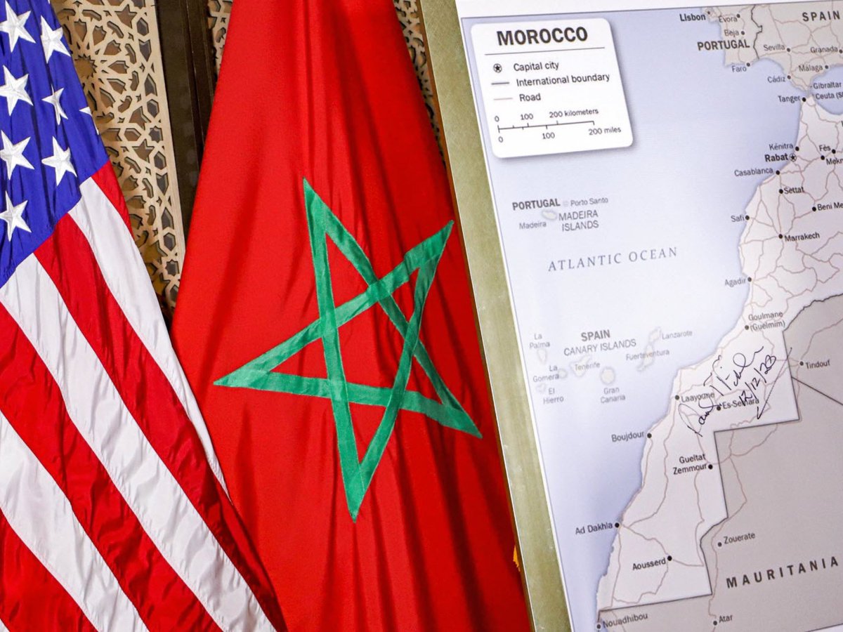 TFT_Morocco's tweet photo. URGENT 🚨 

Les États-Unis réaffirment leur reconnaissance de la souveraineté du Maroc sur le Sahara. https://t.co/sWVYh6N7cU