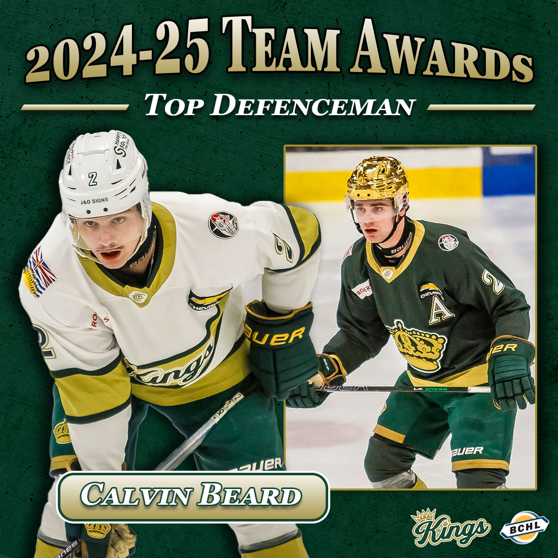 All-Star, Air Force Commit, and now Calvin Beard is your Kings Top Defenceman!

📸 Alicia Baas Photography

#CrowntheKings👑