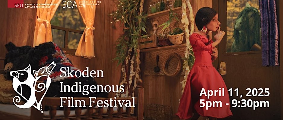 The Skoden Indigenous Film Festival is April 11 at #SFU's Burnaby campus. 📽️ 
There's two free screenings of various films created by Indigenous filmmakers from across Turtle Island. Get your free tickets here: ow.ly/q1G650VwRUt.