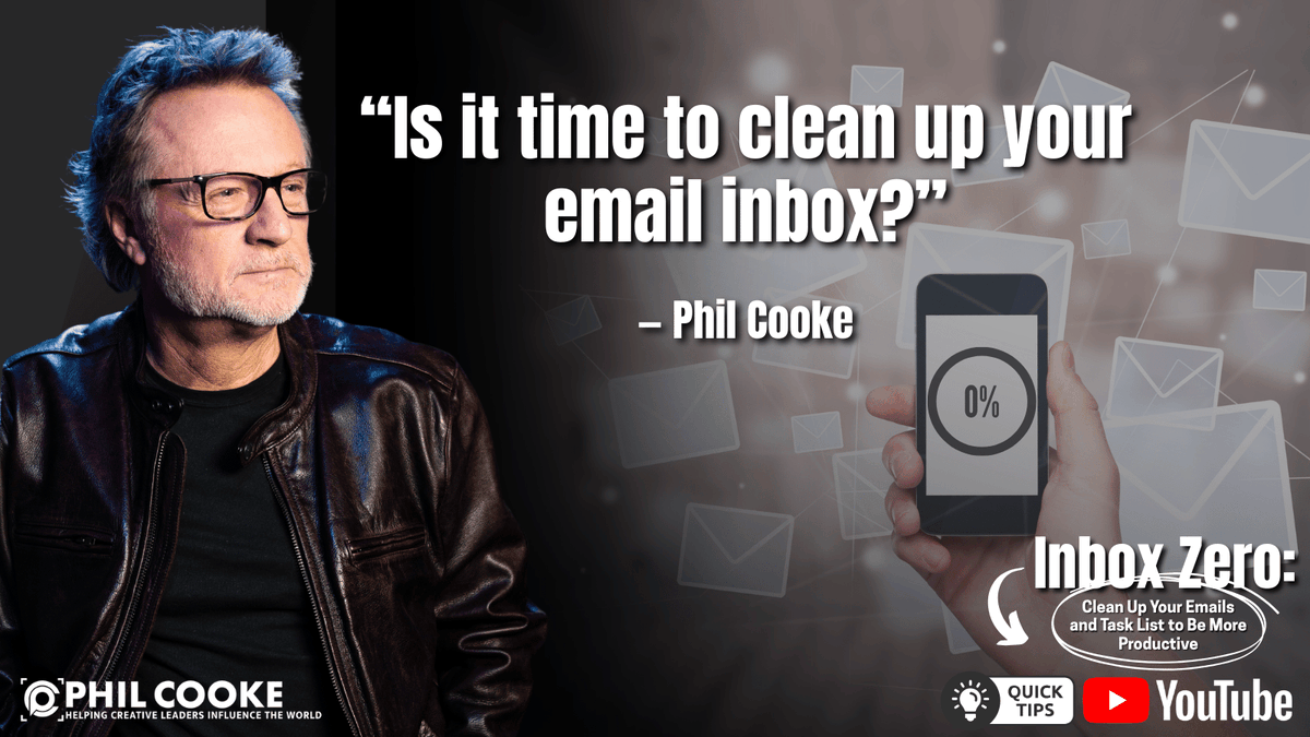 PhilCooke's tweet image. If your productivity is slowing down, it's probably time to clean up your email inbox. Here's how I manage it.  Watch on YouTube: youtu.be/wlPYMVYyGKM
#inboxzero #cleanup