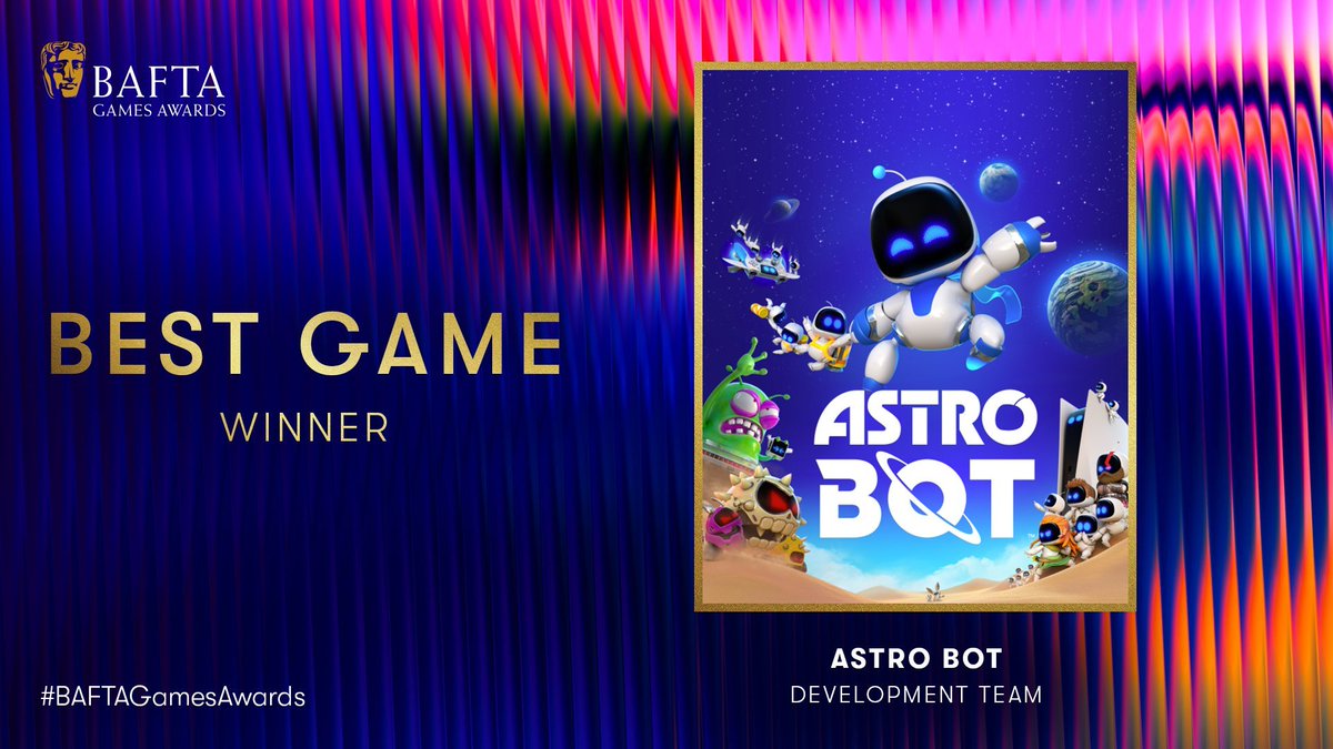 Zuby_Tech's tweet image. Astro Bot Wins Best Game At BAFTA Game Awards!

#BAFTAGamesAwards #BAFTAGames #BAFTAAwards #PlayStation #PlayStationStudios #SIE #SonyInteractiveEntertainment @TeamAsobi