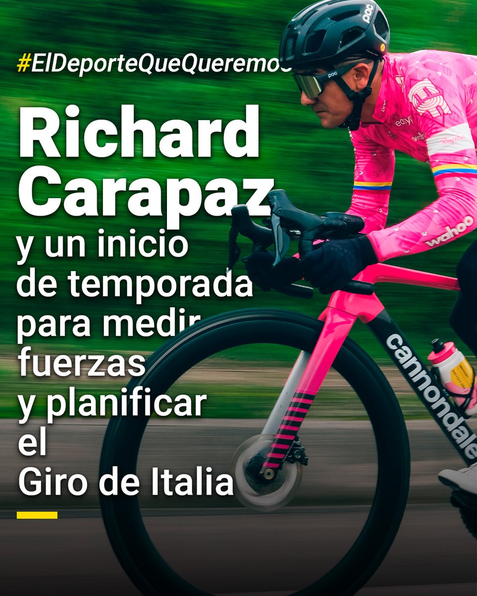 Primicias's tweet image. #ElDeporteQueQueremos |  Richard Carapaz tuvo 22 días de competencia. La Volta a Catalunya fue su última carrera, antes de volver a Ecuador para terminar la preparación para enfrentar su gran objetivo: el Giro de Italia. prim.ec/wapH50VwWag

Un proyecto de @BancoPichincha