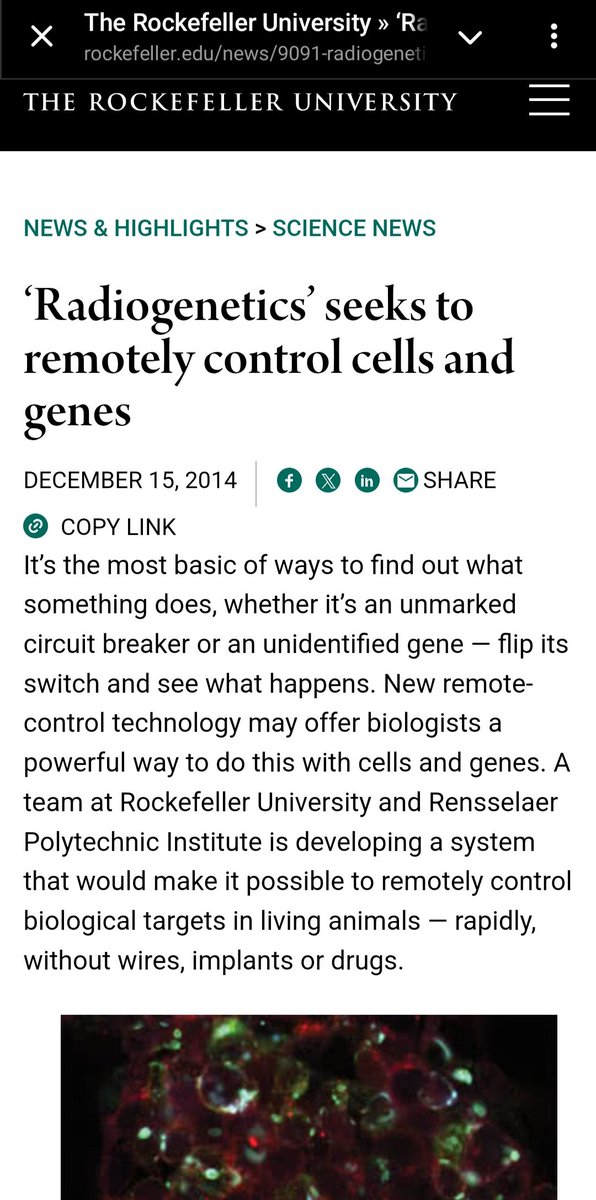‘Radiogenetics’ seeks to remotely control cells and genes
December 15, 2014 Rockefeller University 
search.brave.com/search?q=%E2%8…