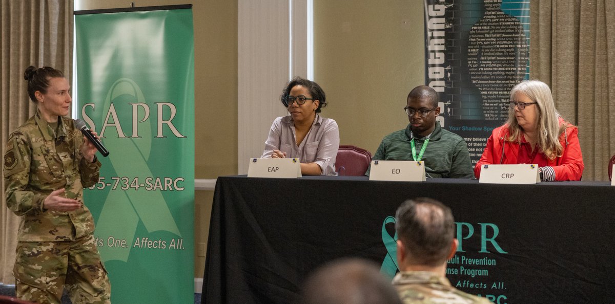 Team_Tinker's tweet image. As part of Sexual Assault Awareness and Prevention Month, the #TeamTinker SAPR Office held a panel this morning titled &quot;Bridging the Gap,&quot; bringing trauma-informed specialists together to share a comprehensive guide to available resources on and off base. #TinkerStrong #SAAPM